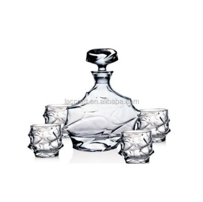 China Crystal Tumblers Set Unique Design Crystal Clear Wine Whiskey Brandy Glass Decanter for sale