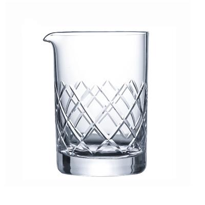 China Amazon Viable Hot Sale Professional 24 Ounce Cocktail Mixing Glasses , Thick Bottom Seamless Crystal Mixing Glass for sale