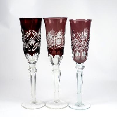 China New Classic / Postmodern 150ml Hand Carved Boobs Pattern Stem Champagne Flute Glass for sale