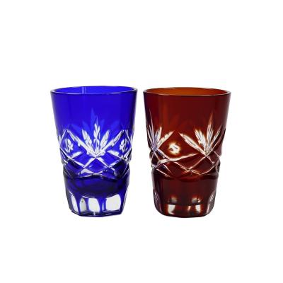 China New Classic / Postmodern 45ml 90ml 100ml Hand Carved Pattern Short Drinking Glass Tumbler for sale