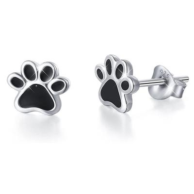 China Fashion 925 Sterling Silver Minimalist Earrings Cat Paw Cute Fashion Jewelry Earring for Women Girls for sale