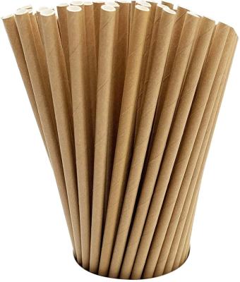 China Non-Toxic Biodegradable Kraft Paper Straws Eco-Friendly Drinking Straws For Party Supplies, Bridal / Baby Shower, Birthday, Drink Stirrer for sale