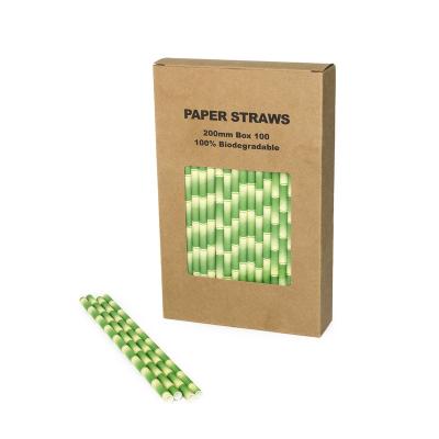 China RainbowBear Drinkware Disposable Materials Eco Friendly Biodegradable Box Packed Bamboo Paper Straw for sale