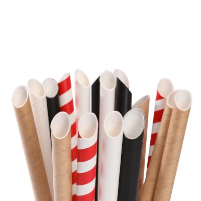 China Customization Milk Tea Disposable Paper Straws, Biodegradable Disposable Drinking Straws Bulk Paper Straw for sale