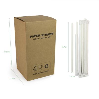 China Disposable Halloween Graduation Party Drink Soda Cafe Coffee Cocktail Restaurant Individually Wrapped Paper Straws 2021 for sale