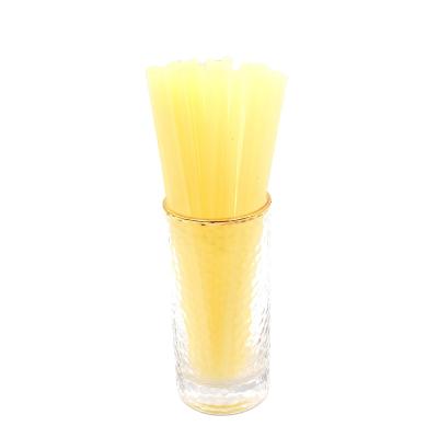 China 100% Disposable Compostable Plant Based Drinking Straws Grade 200mm*6mm Customized Edible Rice Straws for sale