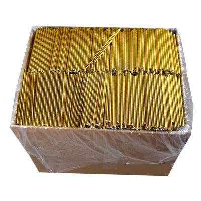 China disposable gold foil paper straws for party decor, for sale