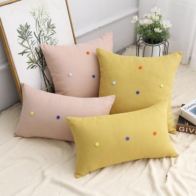 China Nordic Folded Cushion Cover Decoration Backrest Tiles Covers Cases For Sofa Living Room Car Decorative Cute Pompom Pillows for sale