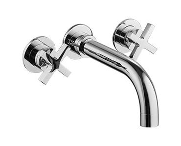 China Coral Double Handles Concealed Shower Mixer Chrome Polished T9087 for sale