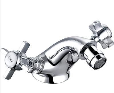 China Chrome Finish Brass Bidet Mixer Tap with Double Handle T8045 for sale