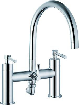 China Chrome Finish Double Handle Brass Material Bath Shower Mixer T80511 zu verkaufen