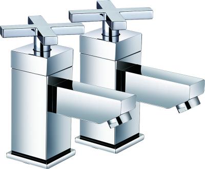 China Chrome-stijl dubbele handgreep badkamermixer kraan voor bad T8305 Te koop