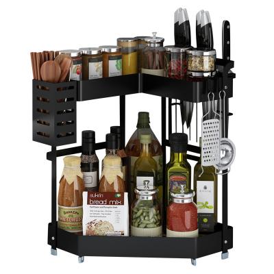 China Kitchen Sustainable Shelf Stainless Steel Is Muti_function Spice Rack Organizer for sale