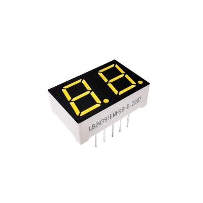 China 0.39inch Dual Digit 7 Segment LED Display Indoor Ultra White Common Cathode For Dashboard for sale