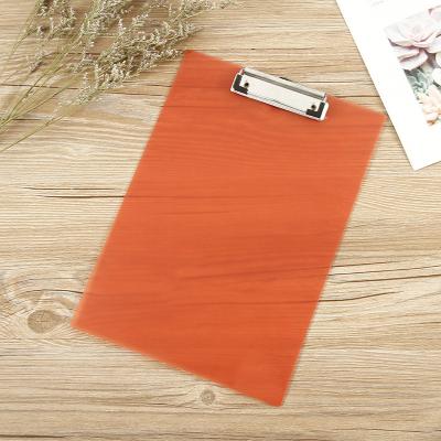 China office/teaching/meeting A4 high quality pp custom colored transparent plastic clipboards for office for sale