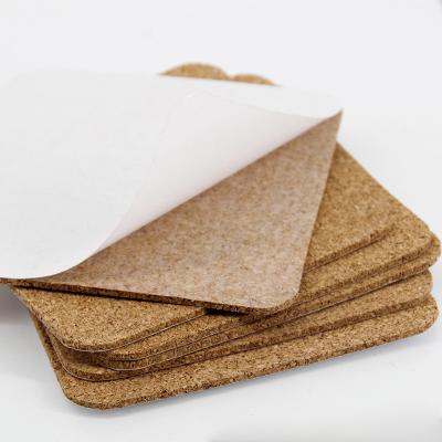 China School Factory Price Square Push Pin Bulletin Cork Board Self Adhesive Cork Board for sale