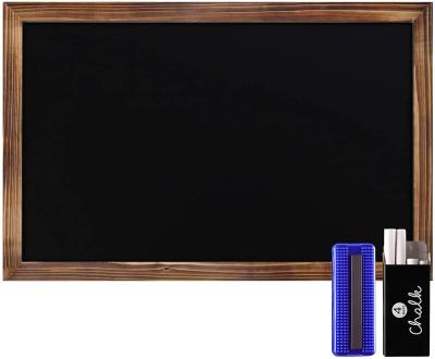 China Small Rustic Black Wall Chalkboard School Wooden Chalk Board Sign With Washed Frame Mini Chalkboard Sign For Kitchen Wedding for sale