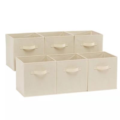 China Modern Foldable Toy Organizer Cloth Non Woven Storage Boxes Trash Bins for sale