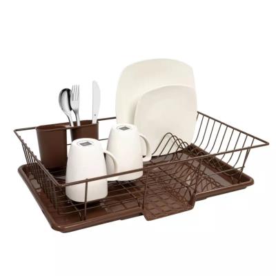 China Sustainable Kitchenware Organizer Sink Drain Basket Dish Drying Rack for sale