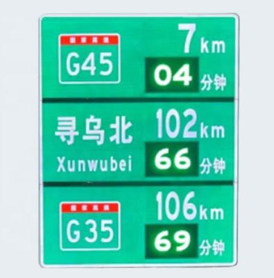 China Reflective+ LED Smart Network Road Traffic Guide Sign Distance Time Signs, Directions Signs for sale