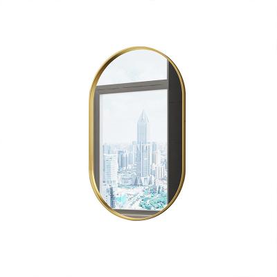 China Personalized Nordic Modern Minimalist Oval Luxury Bathroom Mirror Home Bathroom Wall Mirror Hotel Light for sale