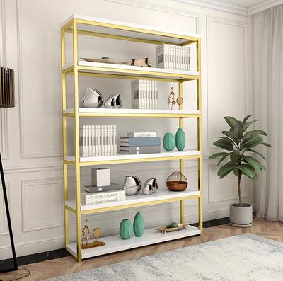 China (Other)New Adjustable Modern Solid Wood Shelf Storage Shelf Wrought Iron Floor Study Storage Shelf for sale