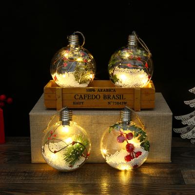 China PET Manufacturers LED Christmas Lamp Ball Lights Hanging Christmas Tree Decoration Led Outdoor Ball Light for sale