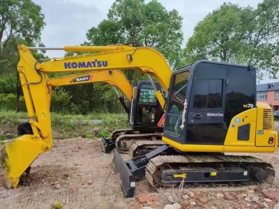 China 6T Used Small Excavator Komatsu PC70 Second Hand Micro Digger for sale