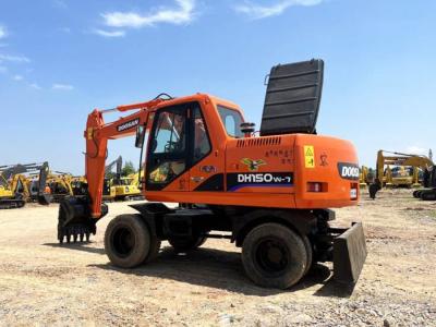 China Excavadora de tierra hidráulica con ruedas usada Doosan DH150W 12Tonne en venta