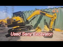 compact mini sany sy60c used excavator with hydraulic thumb clamp quick connection