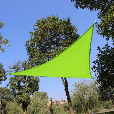 China Material: 160gram Polyester With PA Coated Outside UV Stabilized Sun Shade Waterproof Sail Shading Sail Triangle Shape Shade for sale