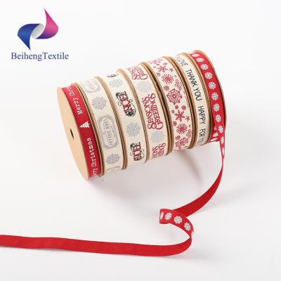 China High Quality Custom Cotton High Tenacity Support OEM Woven Webbing Ribbon Logo for sale