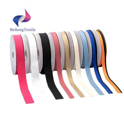 China Double Sided Spool 100 Cotton Ribbon Strip Plain Taffeta Viable High Quality for sale