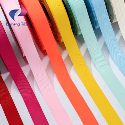 China Washable/Recycled/High Tenacity/Viable Wholesale Custom Polyester Christmas Grosgrain Ribbon Printed Ribbon With Logo for sale