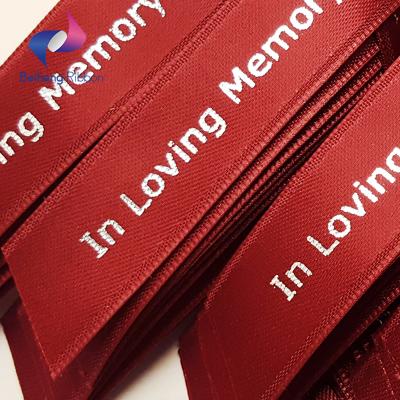 China Washable / Recycled / High Tenacity / Viable Custom Text Print Personalized Funeral Ribbon for sale