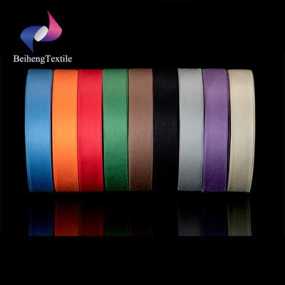 China Washable/Recycled/High Tenacity/Sustainable Logo Printed Christmas Polyester Cotton Ribbon For Decoration for sale