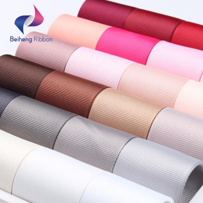 China Wholesale 196 High Color Tenacity 3 Inch Size Custom Solid Colors 100% Polyester Grosgrain Ribbon for sale