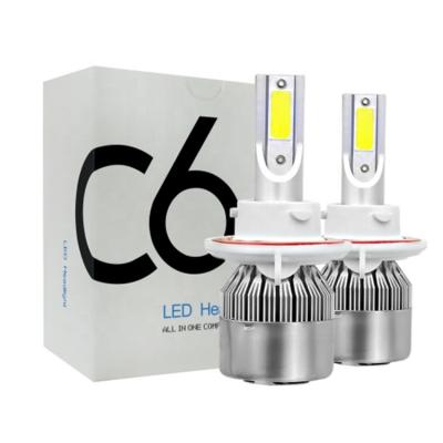 China IP68 Waterproof New C6 880 9005 9006 White Light H1 H3 H11 36W/72W 3600lm Auto Car LED Headlight Bulb For Car Light for sale