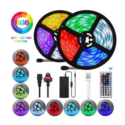 China Residential Remote Control Music RGB 5050 LED Light Strip 12V 44 Keys Set Waterproof Silicone DJ Light Bar for sale