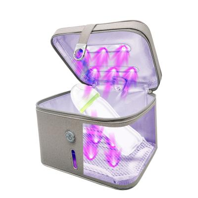 China Hot Selling Germicidal Disinfection 12pcs UV-C Disinfection Travel Underwear Storage Box Portable Outdoor Disinfection Bag for sale