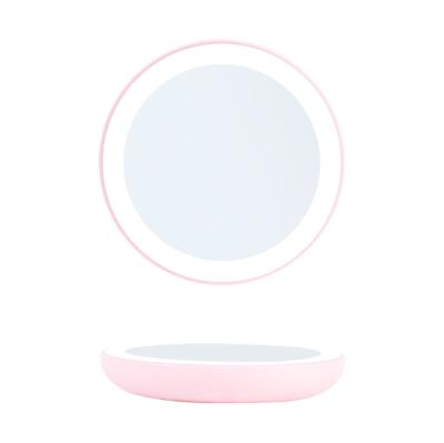 China Mini Portable Vanity Battery 12 LED Mirror Hand Pocket Lighted Magic Makeup Mirror With Led Light for sale