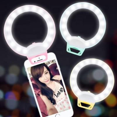 China Selfie Ring Light/Makeup/Rechargeable Phone Sefie Sufficiency LED Light Selfie Ring Light Flash Mobile Cell Gifts Camera with 3 Modes for sale