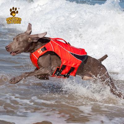 China Life Vest Dog Life Vest Dog Float Coat Reflective Safety Adjustable Pet Life Vest Swimming Vest For Large Dog for sale