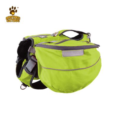 China Padded All Seasons Custom Dog Hiking Pack Guide Backpack Large Carrier Dog Safety Harness Backpack for sale