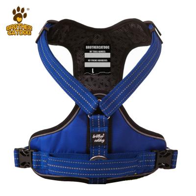 China Large Dog Harness Amazon Top Sale Dog Vest Heavy Duty Safety Padded No-Pull Reflective Pro With Handle Dog Harness for sale