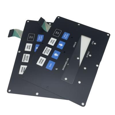 China Custom Telecommunications Equipment Membrane Touch Panel Keypad Membrane Keypad Overlaid Front Panel Graphic Overlay Membrane Keypad for sale