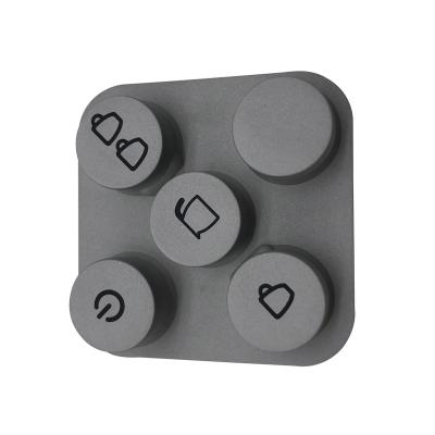 China Custom Rubber Push Single Telecommunication Equipment Silicone Dome Button For Electronic Accessories for sale