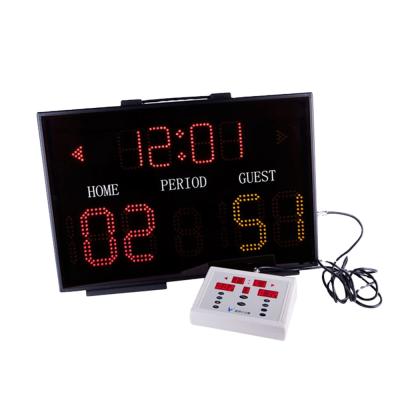 China Semi-Outdoor 4 Hours Battery Using Portable Timer Basketball Scoreboard OEM for sale