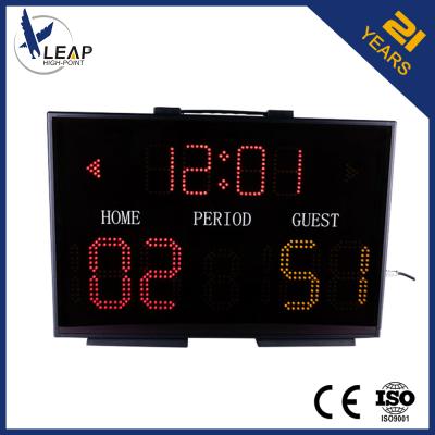 China High Brightness Intensity; 100 Meters Visible Table Digital Led Electronic Mini Basketball Scoreboard for sale