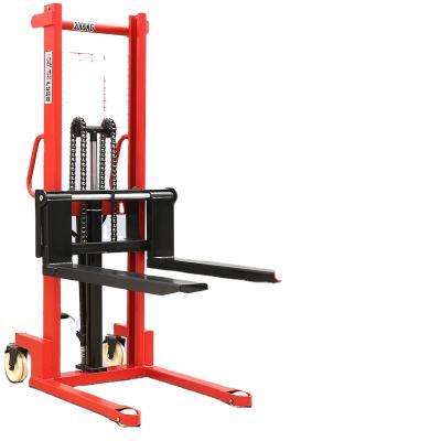 China Hotels Forklift Hand Stacker Manual Small Hydraulic Lift Forklift for sale